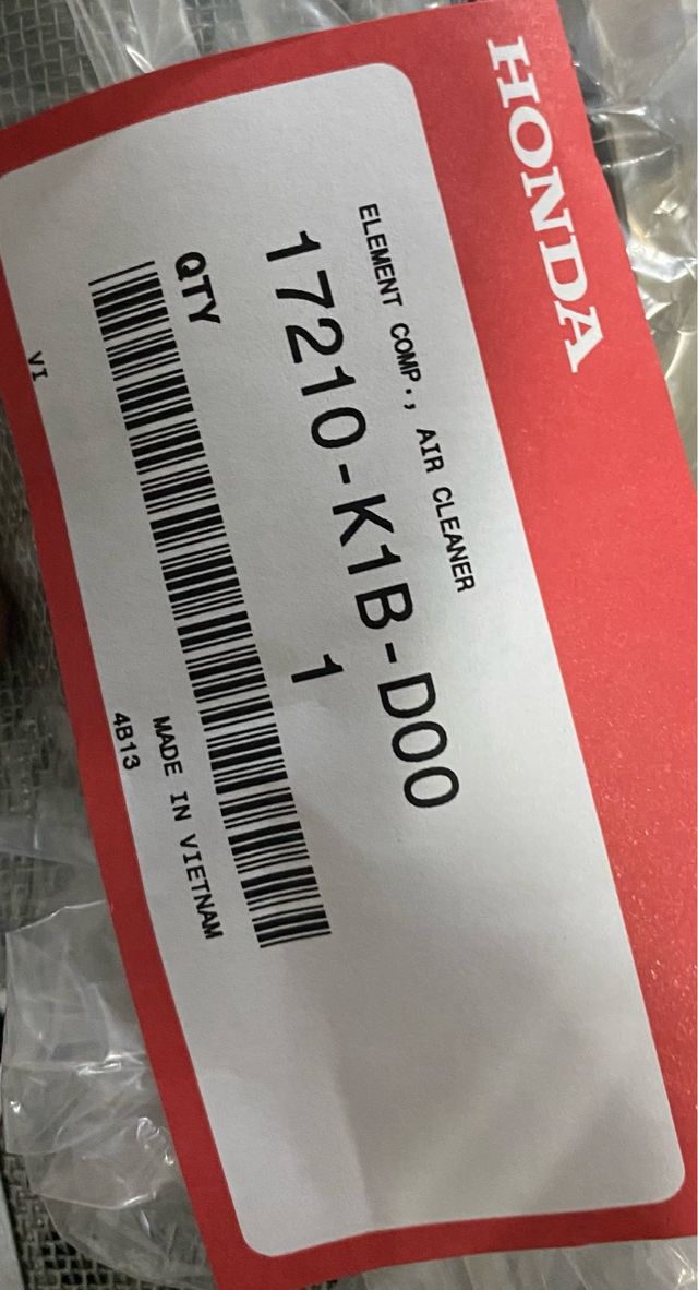 17210-K1B-D00 FILTRO ARIA ORIGINALE SH 350 ADV