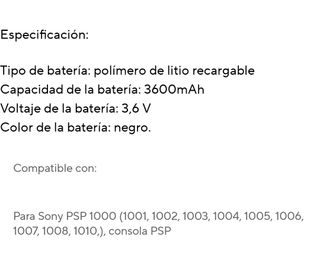 2 baterías+cargador para PSP