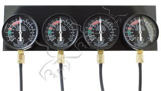 Sincronizador de carburadores con 4 manómetros