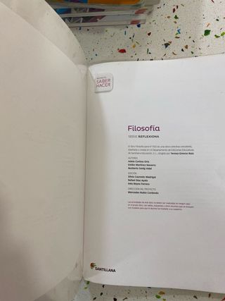 FILOSOFIA 4 ESO SERIE REFLEXIONA SANTILLANA