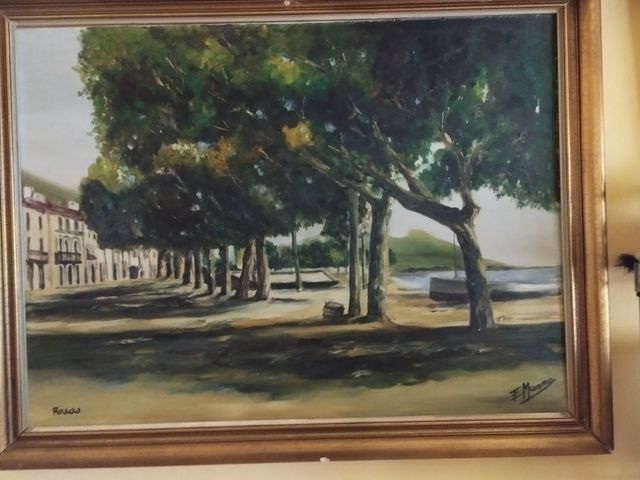 Cuadro original de  la villa de Roses año 1940