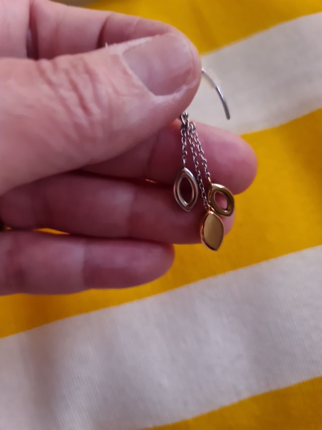 PENDIENTES FOSSIL CON ETIQUETA