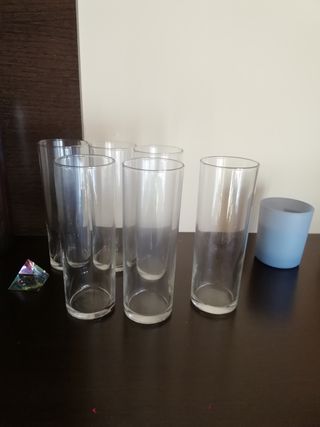 Juego 6 vasos tubo
