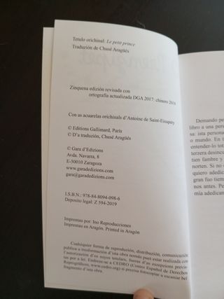 El Principito en Fabla