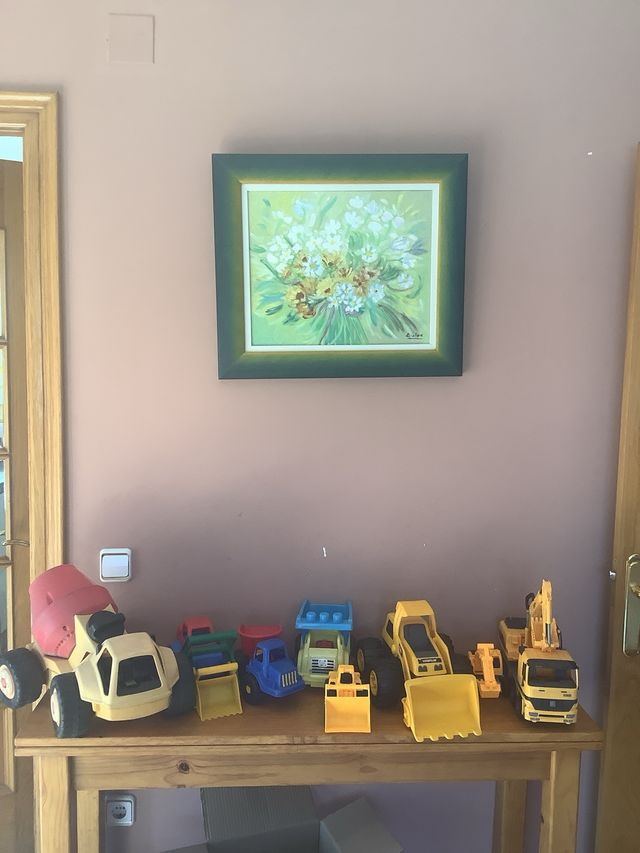 Lote palas y camiones juguetes para jardín parque