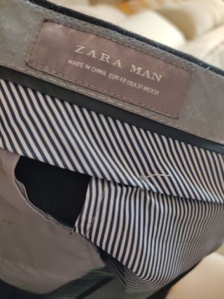 Pantalón clásico negro zara