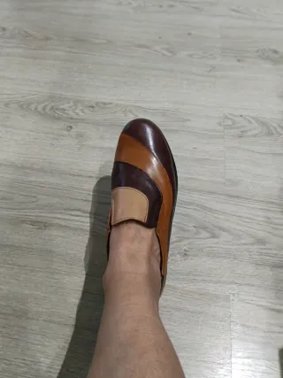 Zapato PITILLOS, piel, plano, elásticos laterales