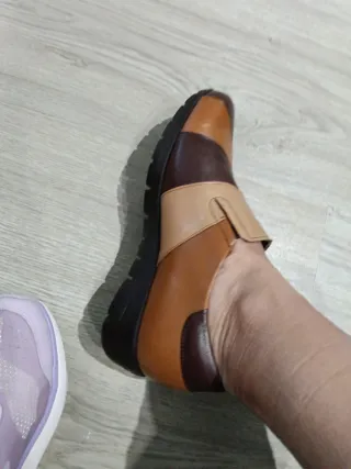 Zapato PITILLOS, piel, plano, elásticos laterales