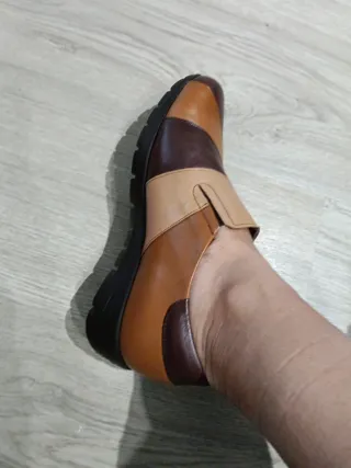 Zapato PITILLOS, piel, plano, elásticos laterales