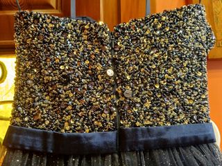 Abito da cerimonia colore oro e blu