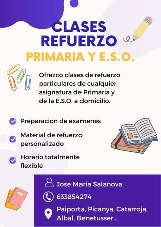 Clases particulares de refuerzo