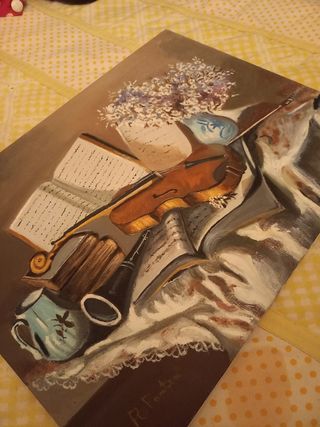 Cuadro violín bohemio