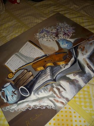 Cuadro violín bohemio