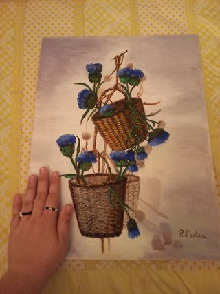 Cuadro flores moradas