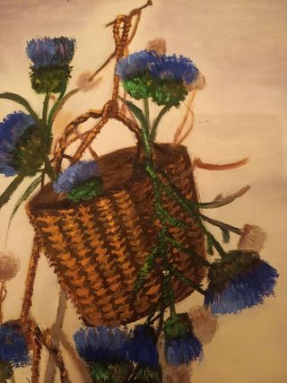 Cuadro flores moradas