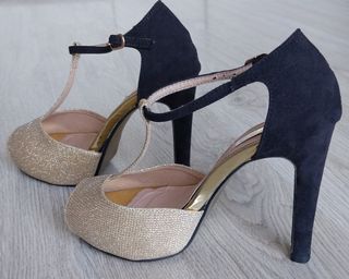 Sandalias tacon fiesta. Talla 37