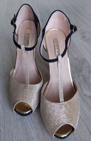 Sandalias tacon fiesta. Talla 37