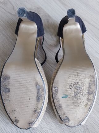 Sandalias tacon fiesta. Talla 37