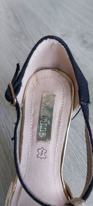 Sandalias tacon fiesta. Talla 37