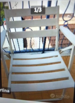 Sedia esterno metallo e plastica