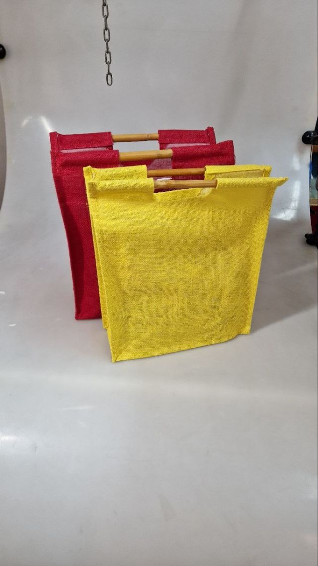 Borse di Juta Gialle e Rosse