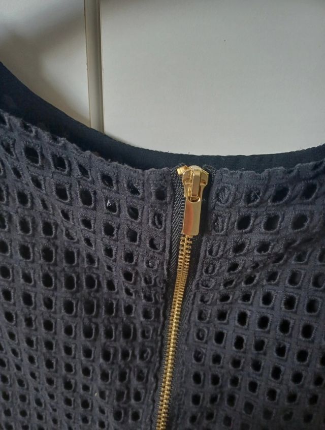 Maglietta corta nera con zip H&M