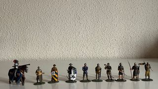 Lotto di 10 soldatini in piombo - medievale