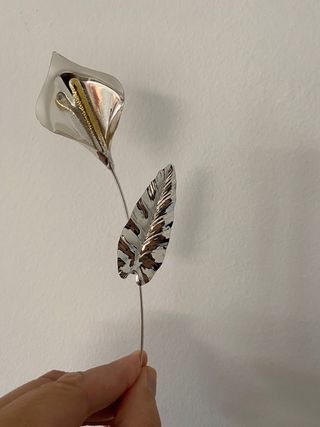 Fiore calla argentato Nuovo regalo mamma