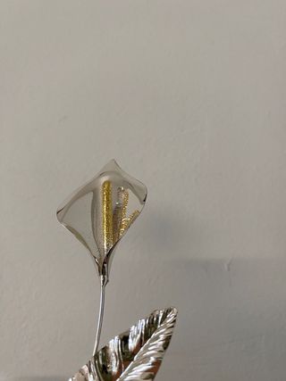 Fiore calla argentato Nuovo regalo mamma