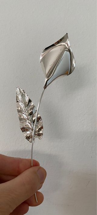 Fiore calla argentato Nuovo regalo mamma