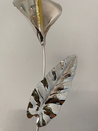 Fiore calla argentato Nuovo regalo mamma