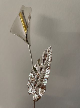 Fiore calla argentato Nuovo regalo mamma