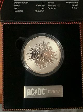 Moneda 1 onza AC/DC 