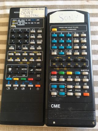 dos mandos genericos sony