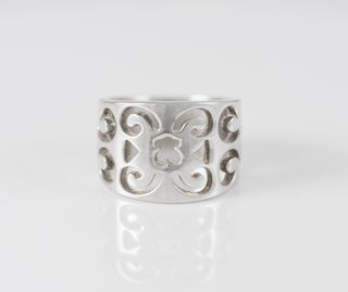 Anillo Tous Calado Frontal Silueta Oso en Plata