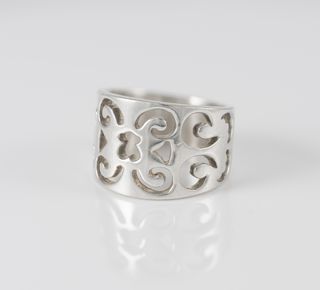 Anillo Tous Calado Frontal Silueta Oso en Plata