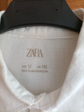 Camisa blanca básica de zara