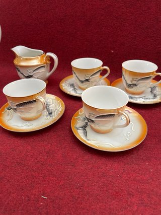 JUEGO DE CAFE JAPONES PORCELANA CÁSCARA DE HUEVO