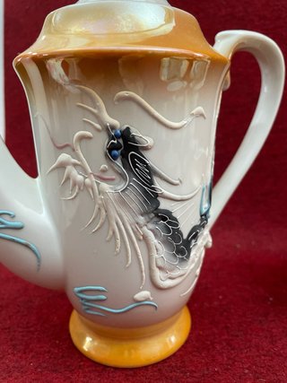JUEGO DE CAFE JAPONES PORCELANA CÁSCARA DE HUEVO
