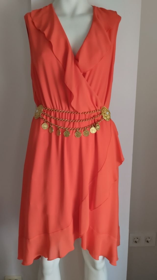 Cinturón vintage metálico dorado nuevo nuevo