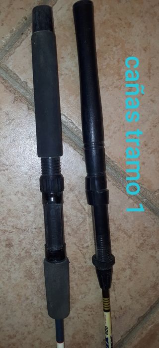 Cañas de pescar y salabre.