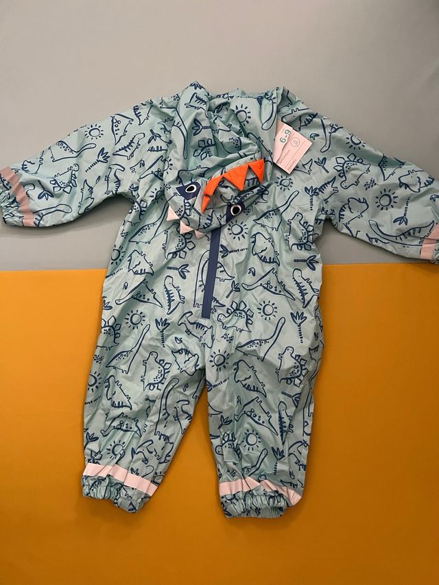 Buzo azul impermeable con capucha NUEVO