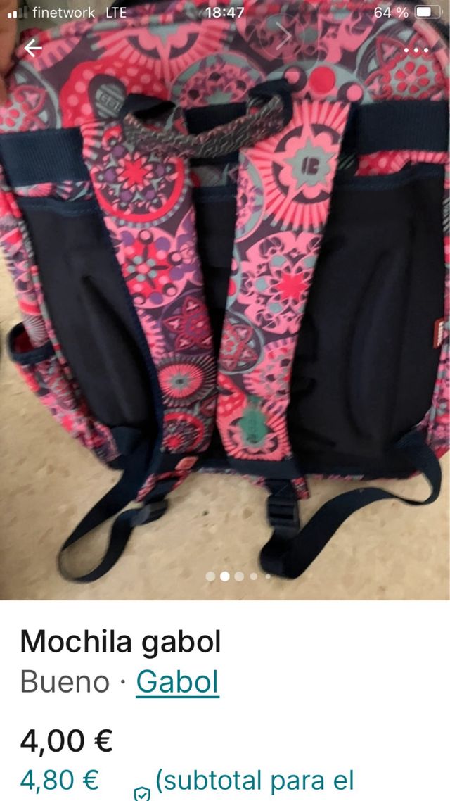 Mochila instituto/ colegio/ viajes