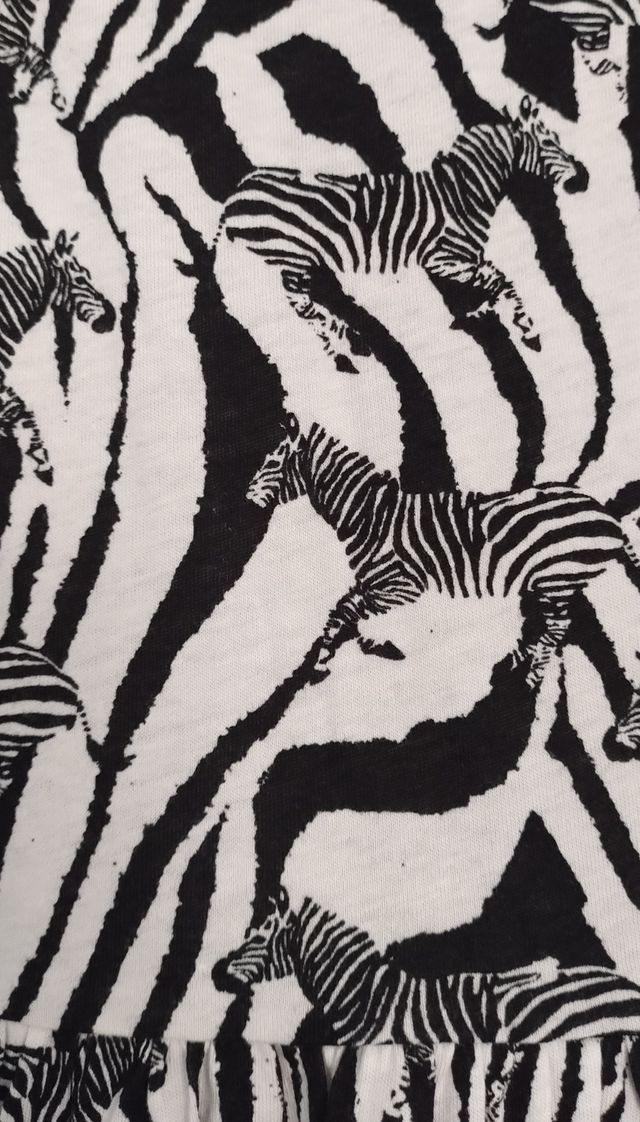 VESTITO SMANICATO H&M BIANCO/NERO