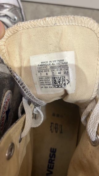 Converse originales plateadas