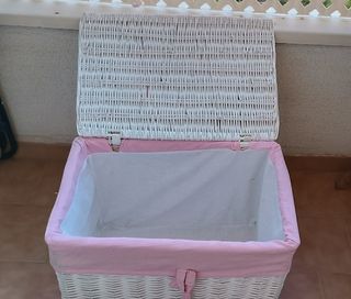 Juguetero baúl infantil mimbre