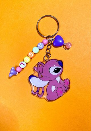 2 portachiavi Angel and Stitch handmade
