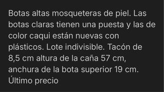 Botas mosqueteras. Lote.