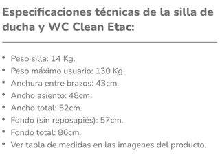 Silla de ducha ortopedica Etac Clean