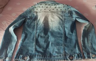 Cazadora vaquera niña tachuelas